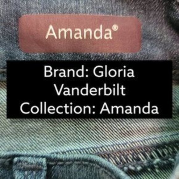 Gloria Vanderbit Women Blue Cotton Blend Amanda Collection Wide Leg Jean Size 8 - Picture 2 of 5